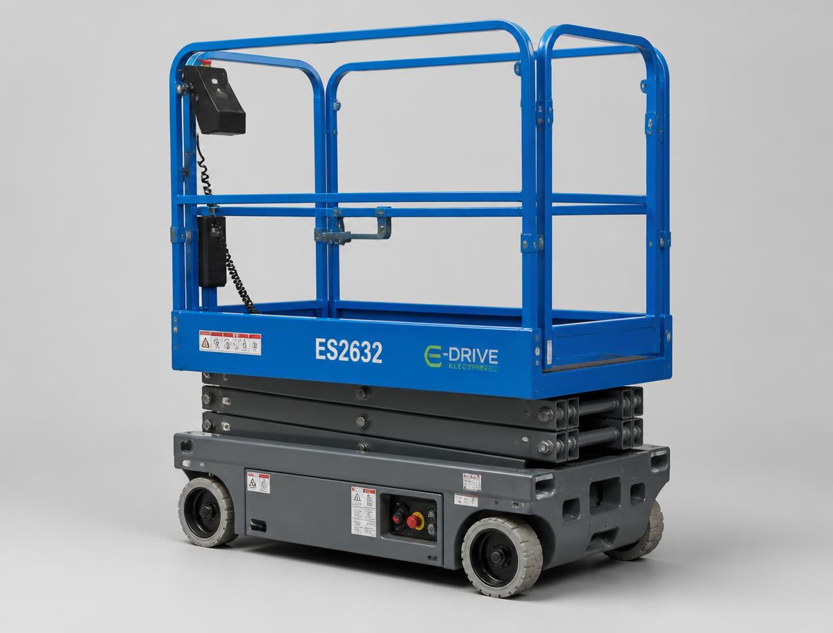 Electric mini scissor lift raised