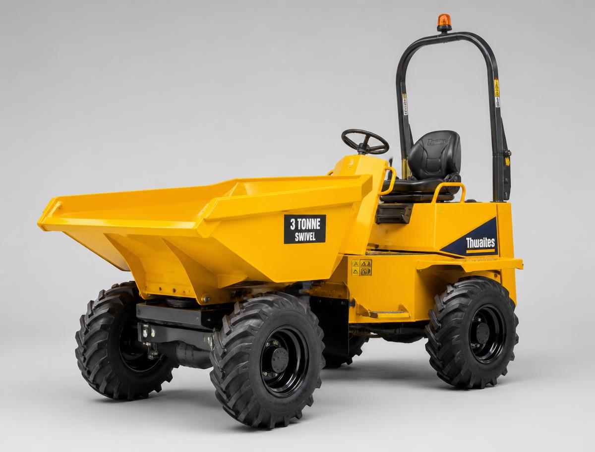3 tonne swivel skip site dumper