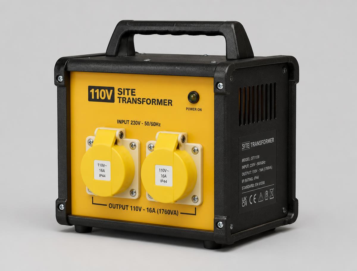 110v site transformer with yellow sockets
