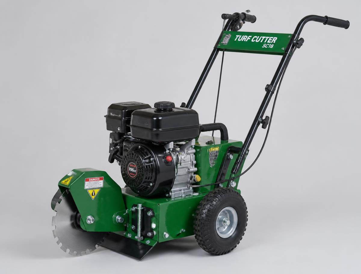 Petrol turf cutter machine
